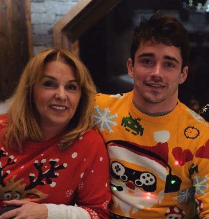 Charles Leclerc with his mother Pascale Leclerc