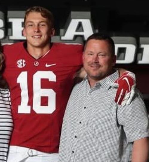 Drew Sanders with his father Mitch Sanders
