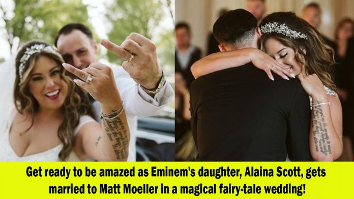 Eminems Daughter Alaina Scott Ties The Knot With Matt Moeller In A