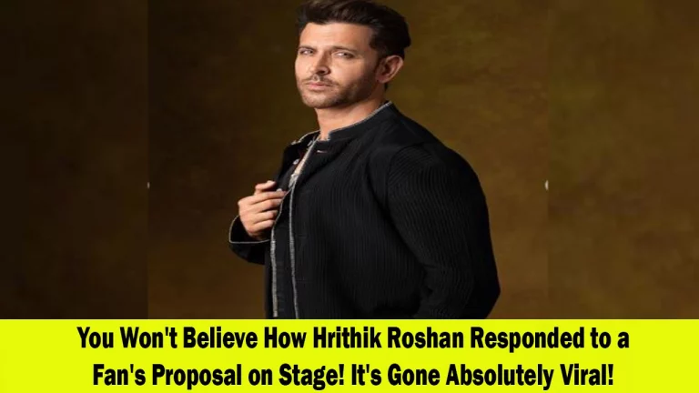 Hrithik Roshan’s Adorable Response to a Fan’s Proposal on Stage Goes Viral!