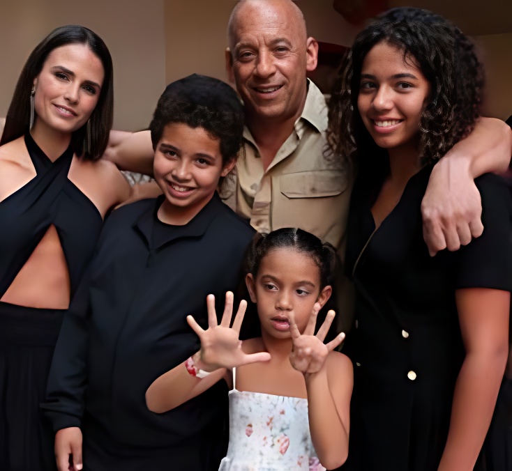 Vin Diesel with his family