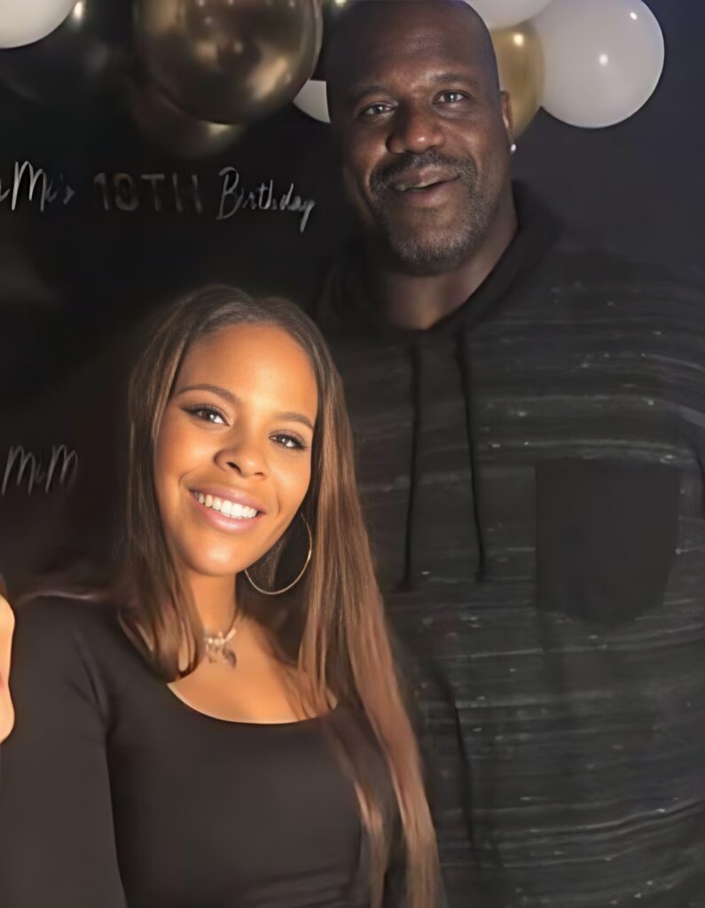 Amirah O'Neal with father Shaquille O'Neal