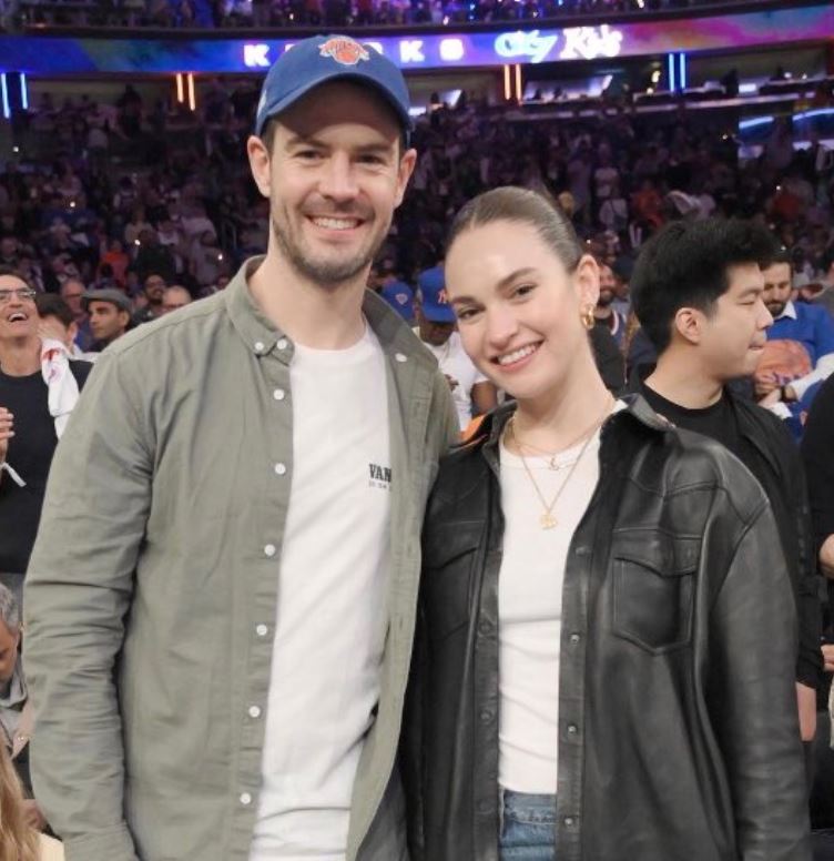 Lily James with brother Charlie Thomson