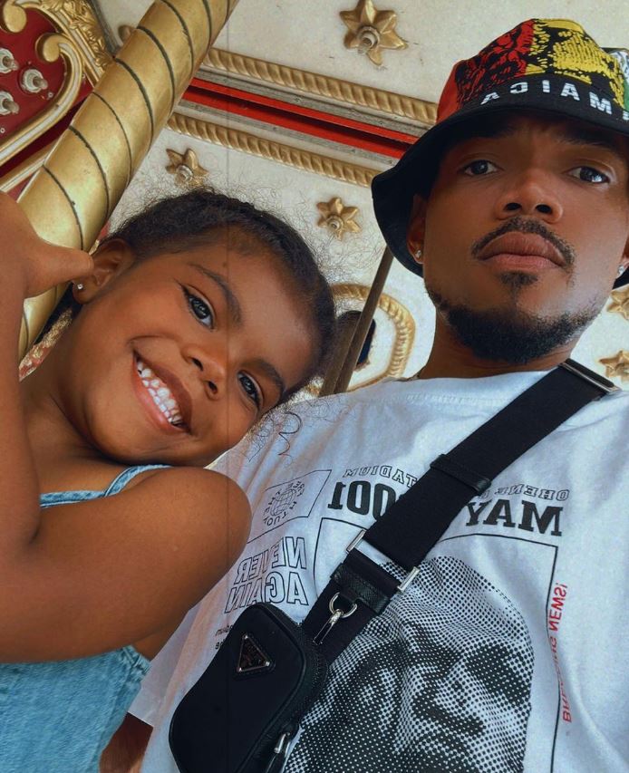 Chance the Rapper with daughter Marli Grace Bennett