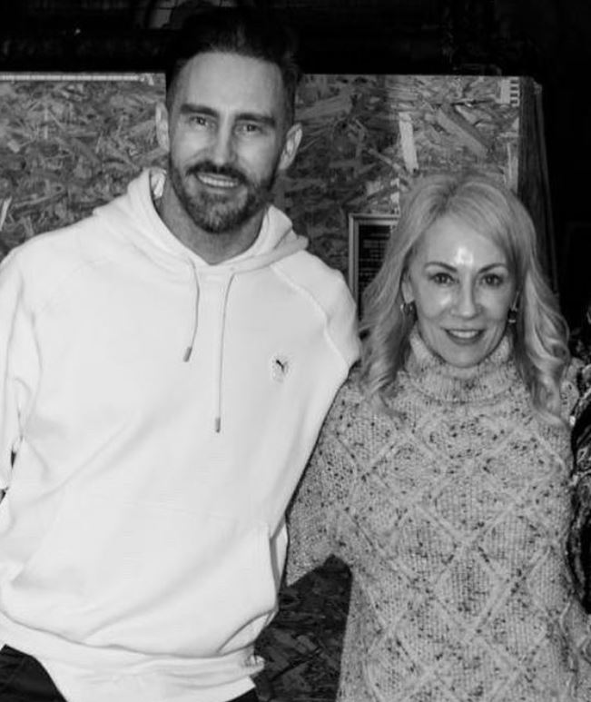 Faf Du Plessis with mother Ina Rynners