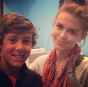 Holland Roden with brother Scott Roden