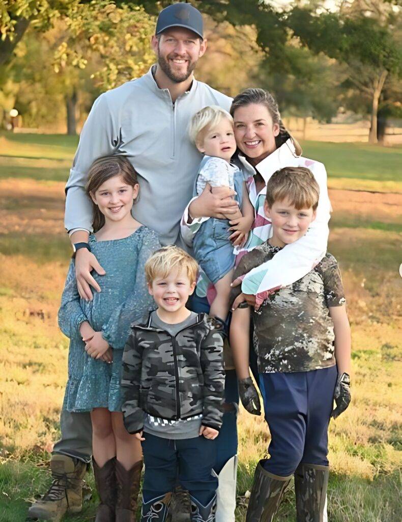 Clayton Kershaw with his family