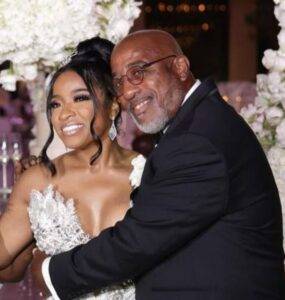 Toya Johnson with father Walter Andrews image