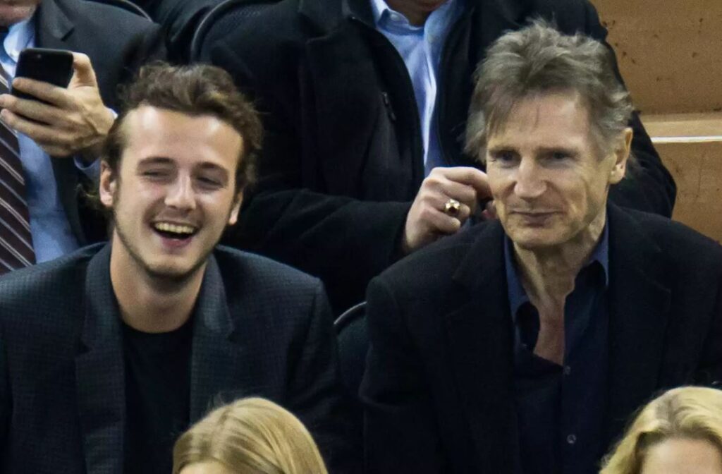 Liam Neeson with son Micheál Richardson