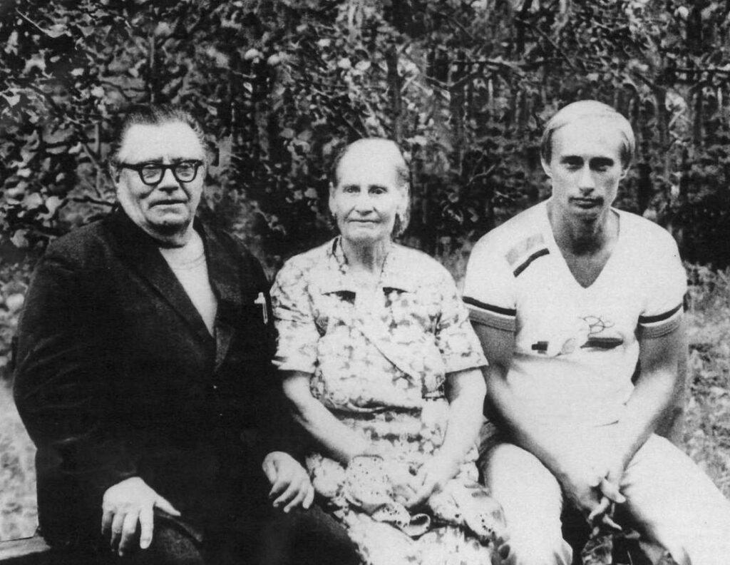 Vladimir putin with parents