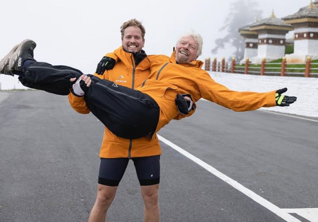 Richard Branson with son Sam Branson