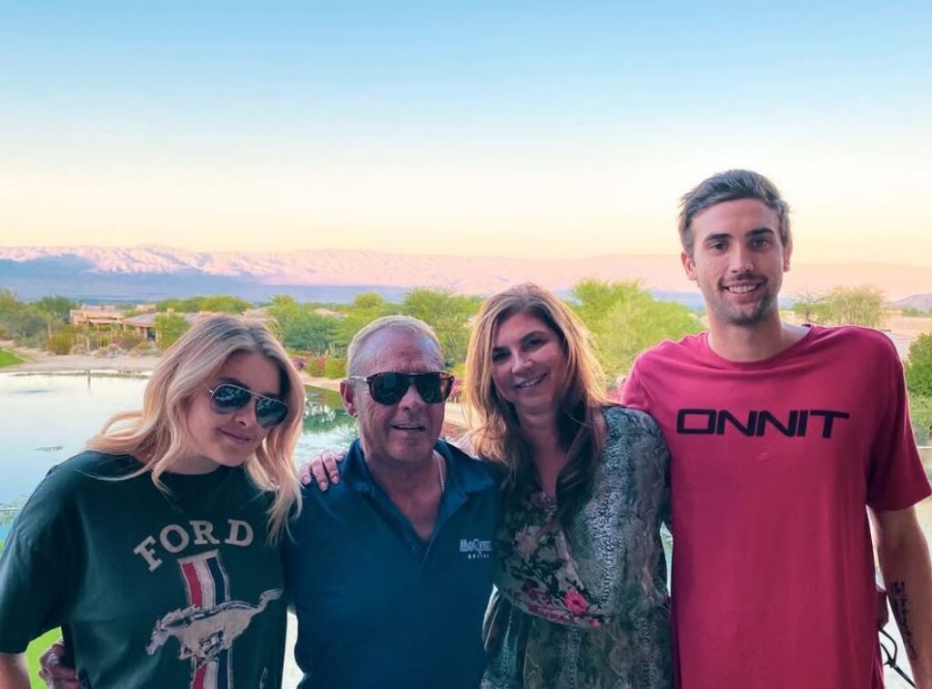 Chad McQueen with wife Jeanie Galbraith and kids Chase and Madison McQueen