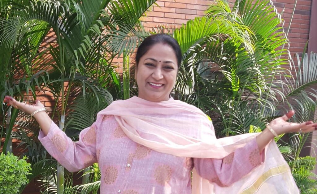 Delhi CM Rekha Gupta in her Garden