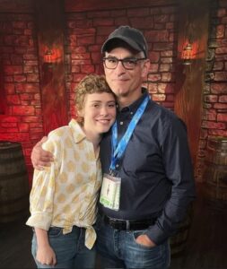 Sophia Lillis with step-father Christopher Mellevold