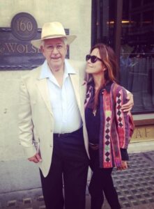 Rhona Mitra with father Anthony Mitra