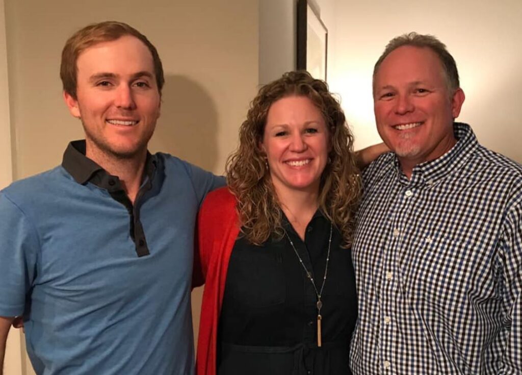 Russell Henley with sister Elizabeth Hipps and Matt Henley