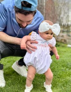 Eric Hosmer with daughter Portia Knight Hosmer