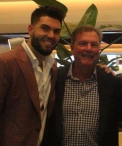 Eric Hosmer with father Mike Hosmer