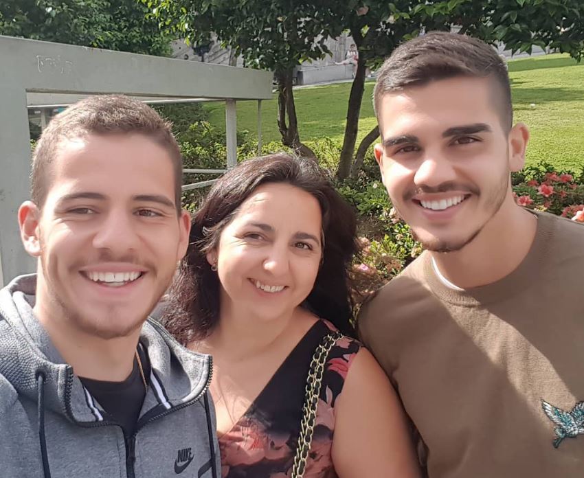 Anabela Valente with her 2 sons