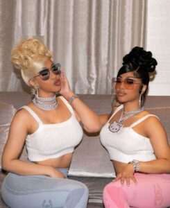 Cardi B with sister Hennessy Carolina