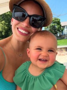 Kacie McDonnell Hosmer with daughter Portia Knight Hosmer