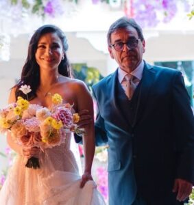 Martha Higareda with father José Luis Higareda