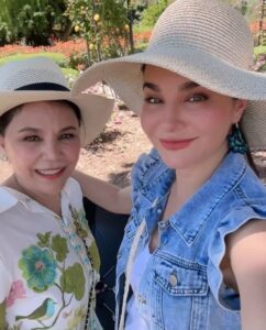 Martha Higareda with mom Martha Cervantes