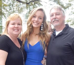 Sophie Stanley with parents