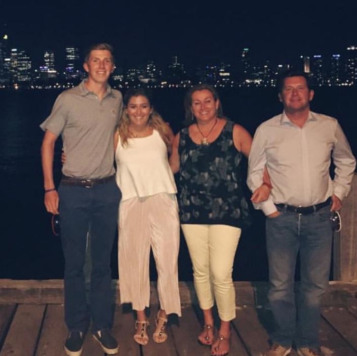 Zak Crawley with family