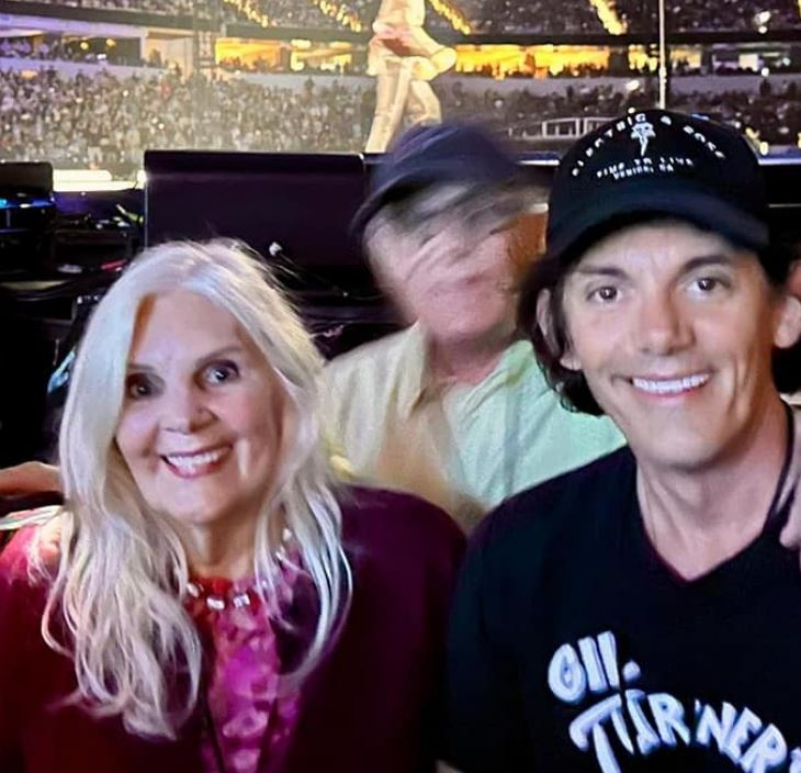 Lukas Haas with mom Emily Tracy