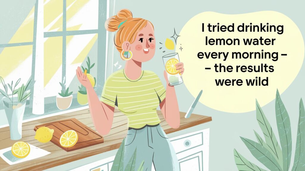 Drinking Lemon Water in morning