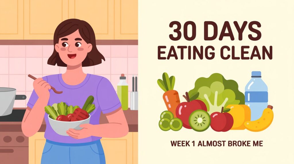 I Ate Clean for 30 Days — But The First Week Almost Broke Me