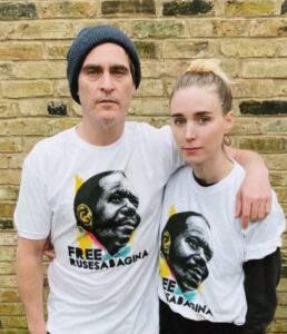 Joaquin Phoenix with wife Rooney Mara