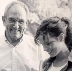 Kate Beckinsale with step-father Roy Battersby