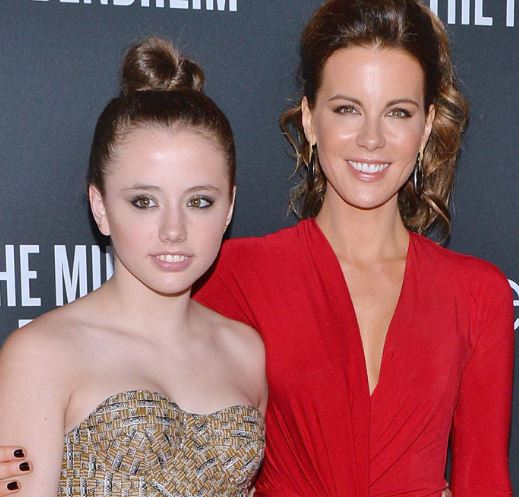 Lily Mo Sheen with her mother Kate Beckinsale