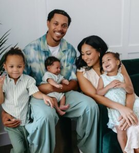 Sydel Curry with husband and kids