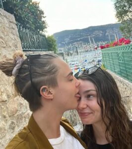 Cara Delevingne with girlfriend Minke