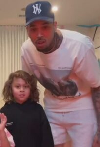 Chris Brown with son Aeko Catori Brown