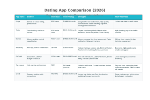 Comprehensive Dating App Comparison 2026
