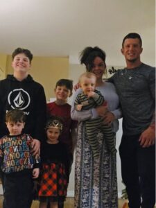Sean Cena with wife and kids
