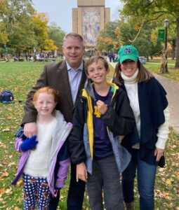 Brian Polian with wife and kids