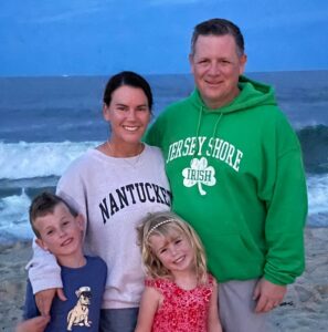 Dennis Polian with wife and kids