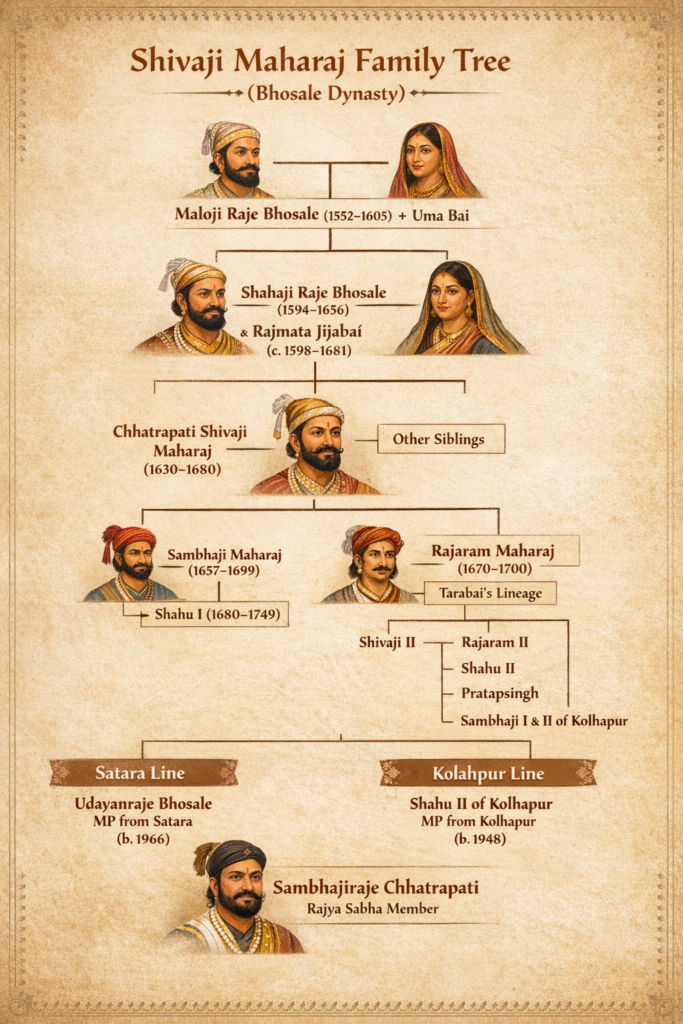 Shivaji Maharaj Family Tree