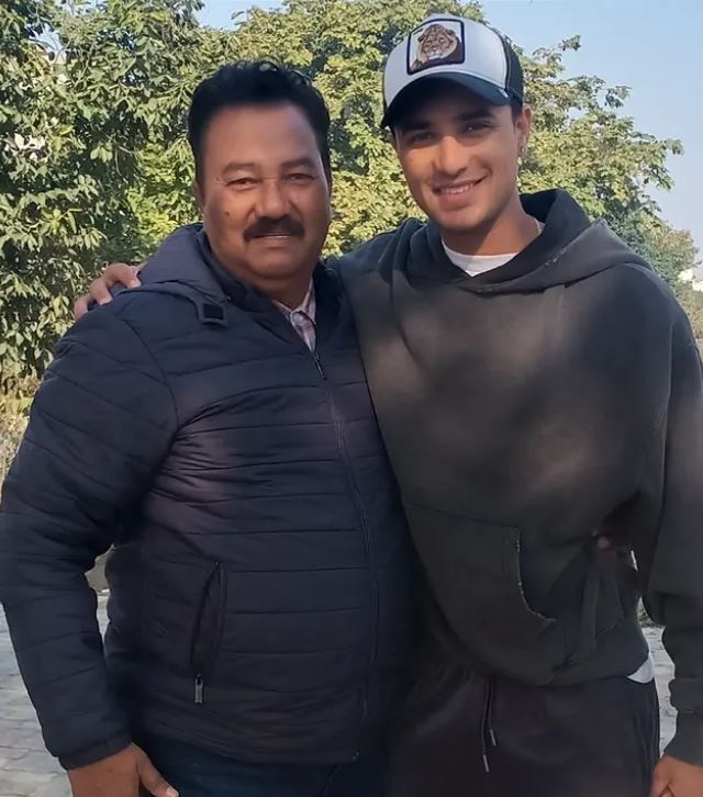 Abhishek Sharma with father Raj Kumar Sharma