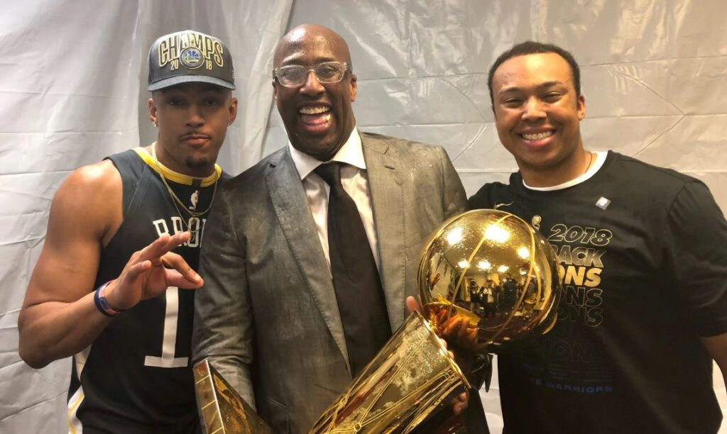 Mike Brown with sons Elijah and Cameron Brown