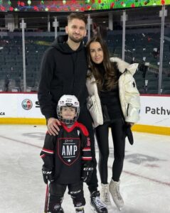 Dan Vladar with wife Martina Vladar and son Matteo