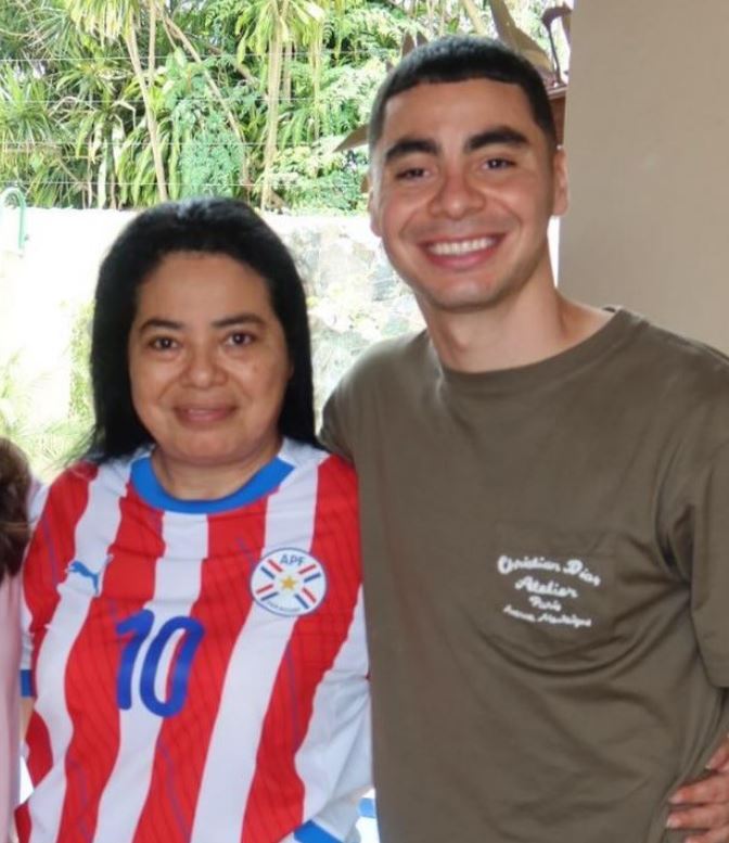 Miguel Almirón with Mother Sonia Rejala
